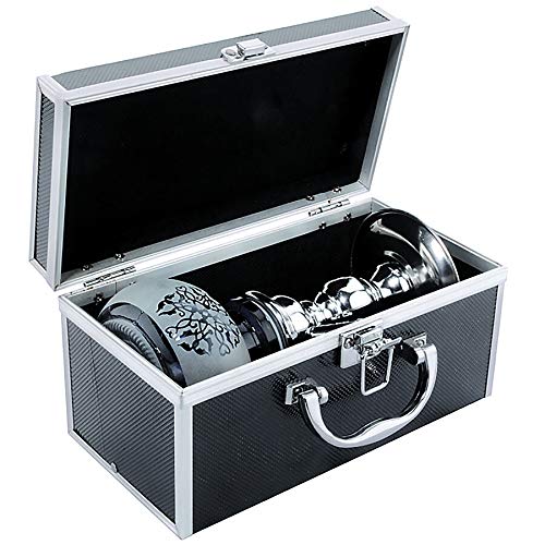 Murago - Wasserpfeife ca. 25cm Shisha Set Nargile Geschenkset mit Koffer Orientalisch Nargile Schwarz Metall Mini klein… – Bild 7