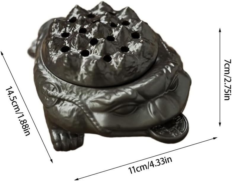 Incense Burner Retro Ceramic Plate Incense Burner Golden Toad Aromatherapy Burner Chinese Style Living Room Decoration Incense Stick Holder