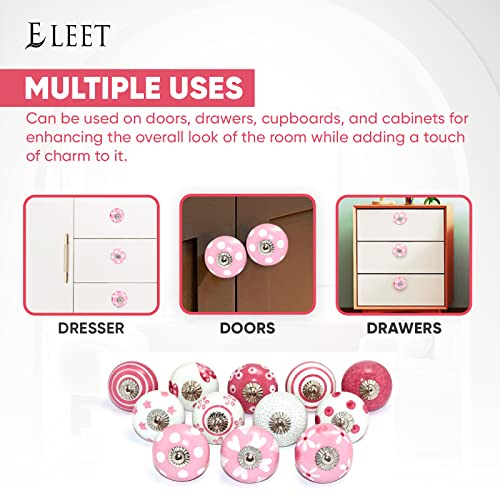 Boutons d'armoire en céramique Eleet finition chrome haut de gamme style rétro chic - 6