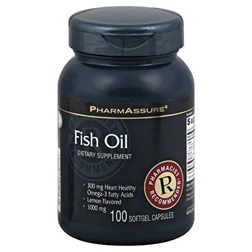 PharmAssure Fish Oil, Softgel Capsules, Lemon Flavored 100 capsules by PharmAssure