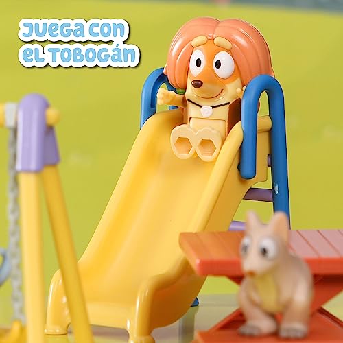Bluey - Playset, Playset with 5 Series Character Figures and Park Accessories, Swing, Slide, Rocker and Picnic Table, Boys and Girls + 3 Years, Famous (BLY51000) - Image 7