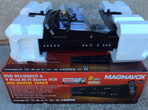 Magnavox ZV457MG9 DVD Recorder and 4-Head Hi-Fi Stereo VCR