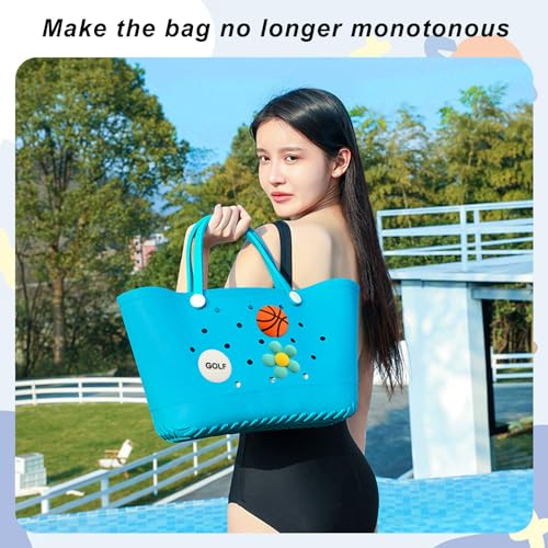 Image of Lckaey Rubber Beach Bag Accessories-PVC Rubber Totes organizer Sport Charms- for Purse Bogg Inserts