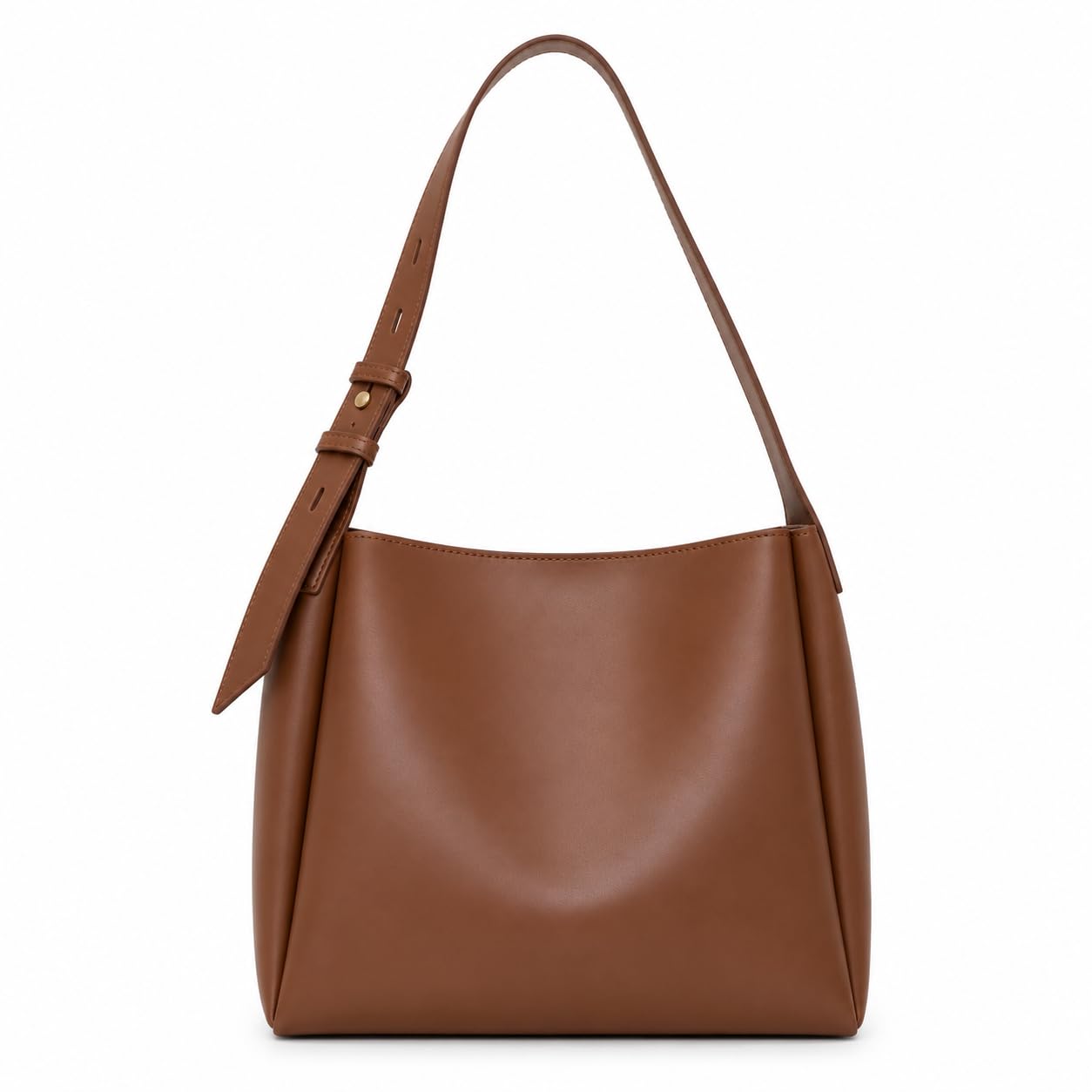 PU Leather Shoulder Handbag, Structured Tote Style with Adjustable Strap-picture-50
