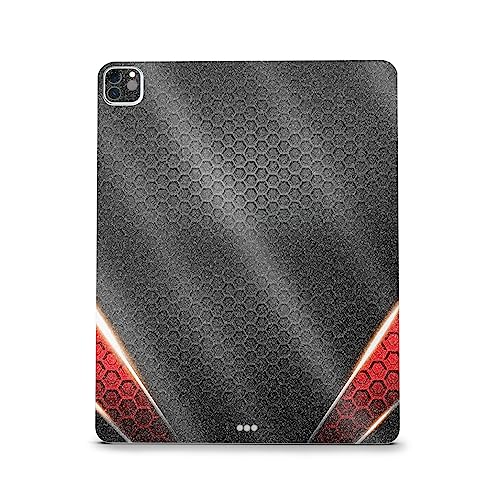 Image of MightySkins Carbon Fiber Skin Compatible with Apple iPad Pro 12.9 inch M2 6th Gen (2022) Full Wrap Kit - Hex Rays | Protective, Durable Textured Carbon Fiber Finish | Easy to Apply | Made in The USA