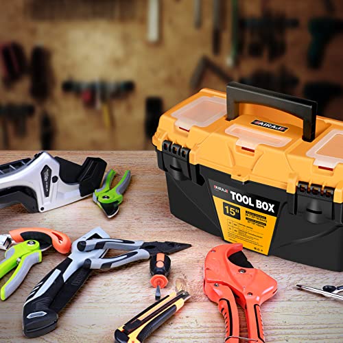 Airaj Pro Tool Boxes With Handle,15-Inch Portable Tray Toolbox,Tools Box Organizer For Home,Craftsman And Garage #TOP6