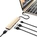 Produktbild Satechi Schlanker Typ C Multiport-Adapter mit USB-C Ladeanschluss, 4K HDMI, USB 3.0 aus Aluminium für 2016/2017 MacBook Pro und 2015/2016/2017 MacBook (Gold)