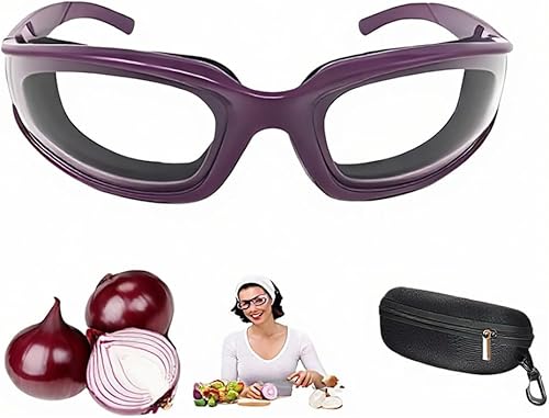 shenghang Gafas de cebolla sin lágrimas, gafas de seguridad para la cocina, a prueba de polvo, antivaho y a prueba de viento (morado)