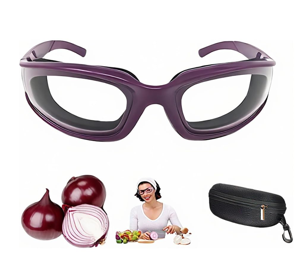 shenghang Onion Goggles Tear Free Saftey Glasses for Kitchen Anti-tear Dustproof, Anti-fog Windproof (Purple)