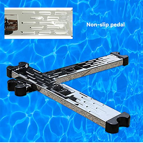 Escalera para piscina con 2 peldaños de acero inoxidable miniatura 4