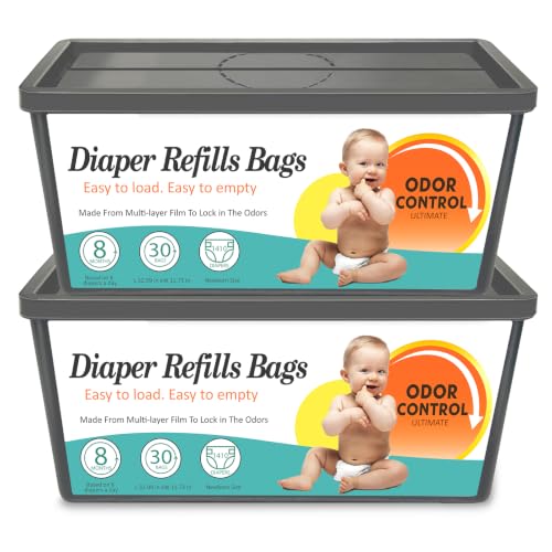 HSNEOI Diaper Pail Refills Fits Diaper Genie Easy Roll Signature & Platinum