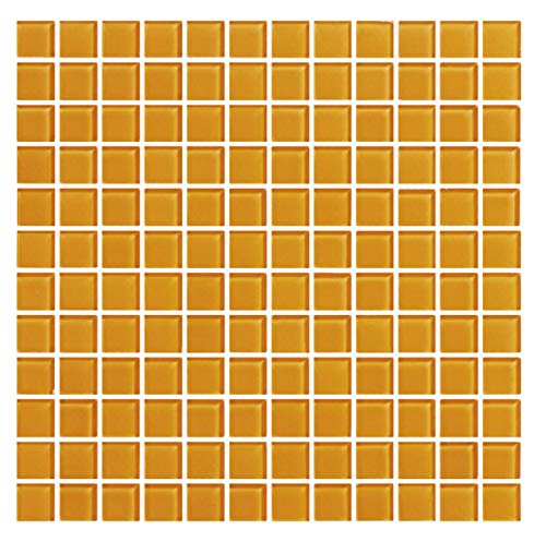 Cottoceram Mosaico enmallado de Cristal 32x32cm. Color Naranja