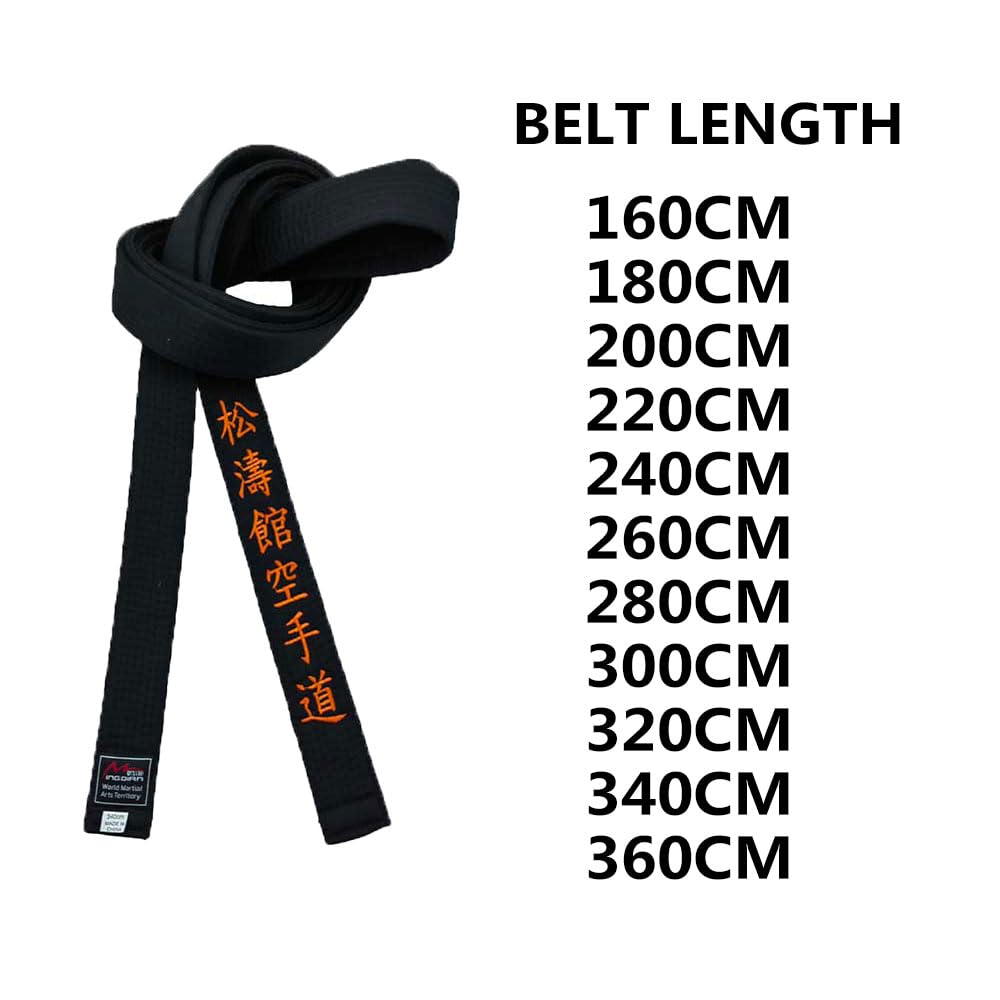 Cinturón negro karate Songtaokan bordado 4 cm artes marciales japonesas