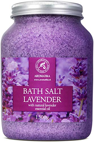 Sea Salt Lavender Essential Oil Bath Salts - 1300g - Best for Sleep & Stress Relief - Beauty & Relaxing Bathing - Body Care - Image 5