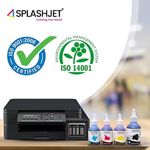 Image of Splashjet Compatible Refill Ink for Brother DCP T310, T300, T510, T500, T910, T710, T400W, T450W, T300W, T800W, T700, T810, J100 Printer - (105gm x 2 Black) Bottle - 502831