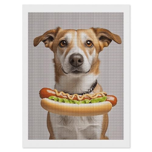 Peinture diamant 5D anti-stress FodPand - Kit complet chien carré pour débutant