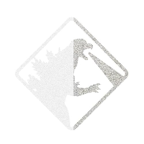 Atomic Breath Monster Zilla Vinyl Decal Sticker - White Reflective 4.5