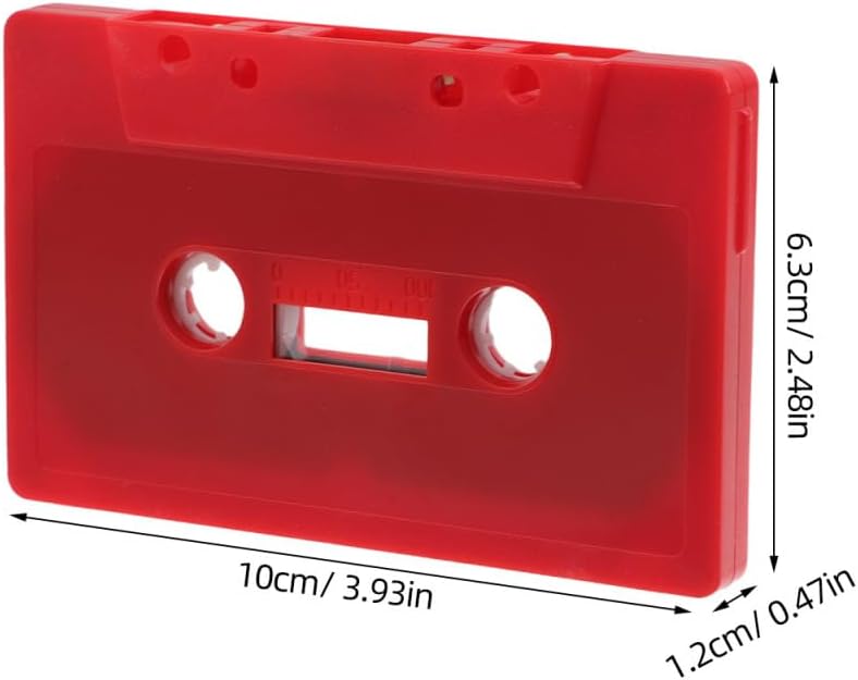 Toyvian 2pcs Vintage Cassette Tape Blank Audio Cassettes for Music Party Decoration Colorful Decorative Tapes Retro Storage Case for Parties and Events