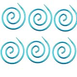 6 Stück Spiralkabel-Stricknadel, Metallkabelnadel, Stricknadelstopper, Rundstricknadeln...