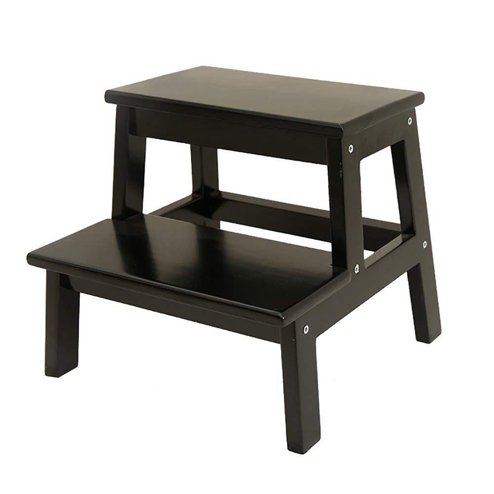 Taburete de Escalera de Doble Uso para el Hogar Al Aire Libre, Taburete de Escalera de Madera Iza, Taburete Antideslizante para Niños Taburete Mazar Taburete para Cambio de Zapatos Taburete Mul