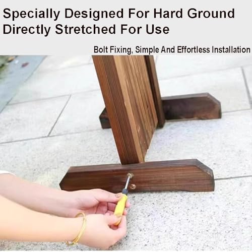 Separador de ambientes extensible de madera con base estable de 32180 cm 8