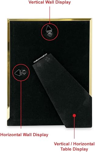 Miniatura 8 de Isaac Jacobs - Marco de fotos de metal plateado de 7 x 9 pulgadas 5 x 7 pulgadas marco de fotos de metal clásico hecho para mesa y colgar decoración