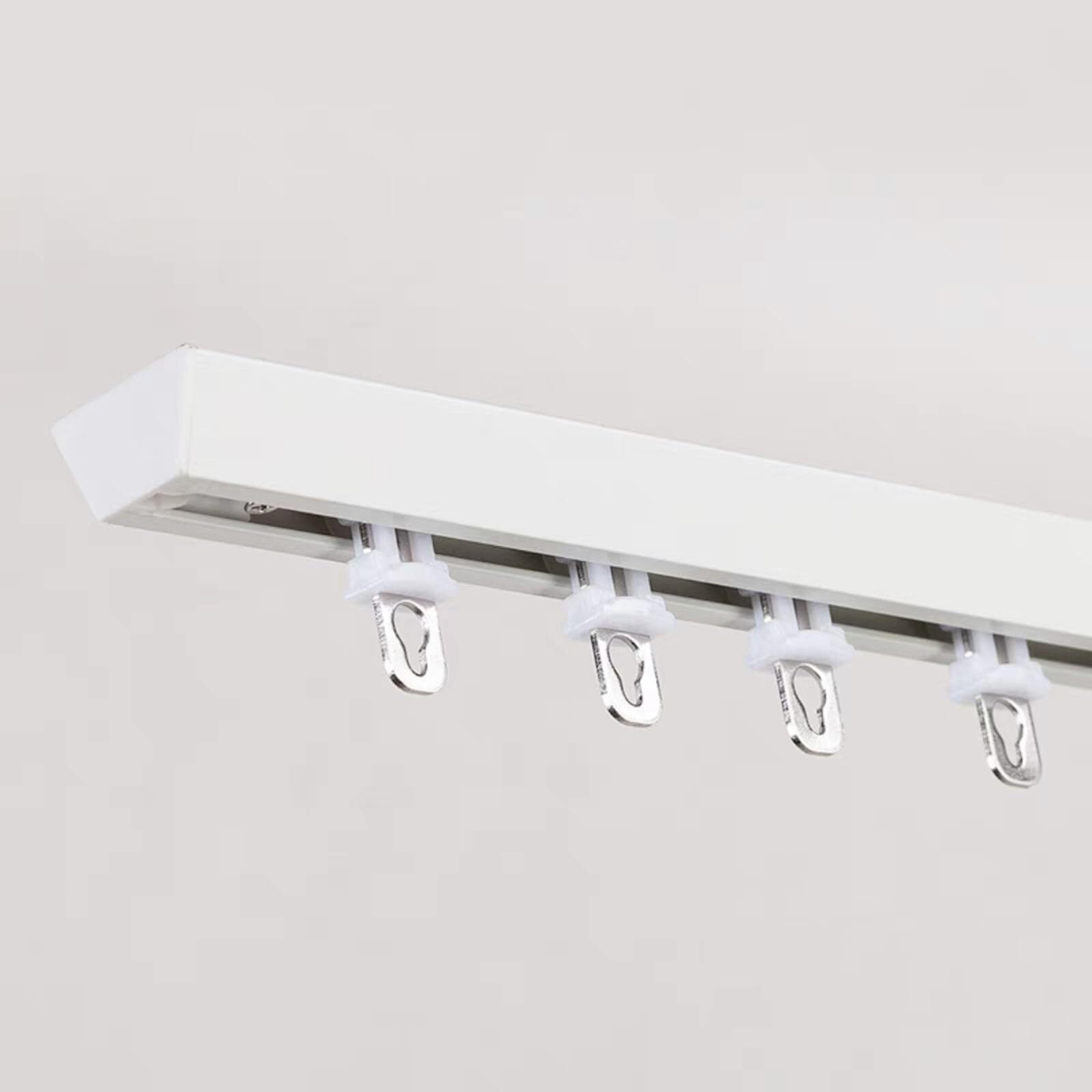 Riel de cortina de techo para dividir habitaciones de oficina y crear ambientes modernos en casa.