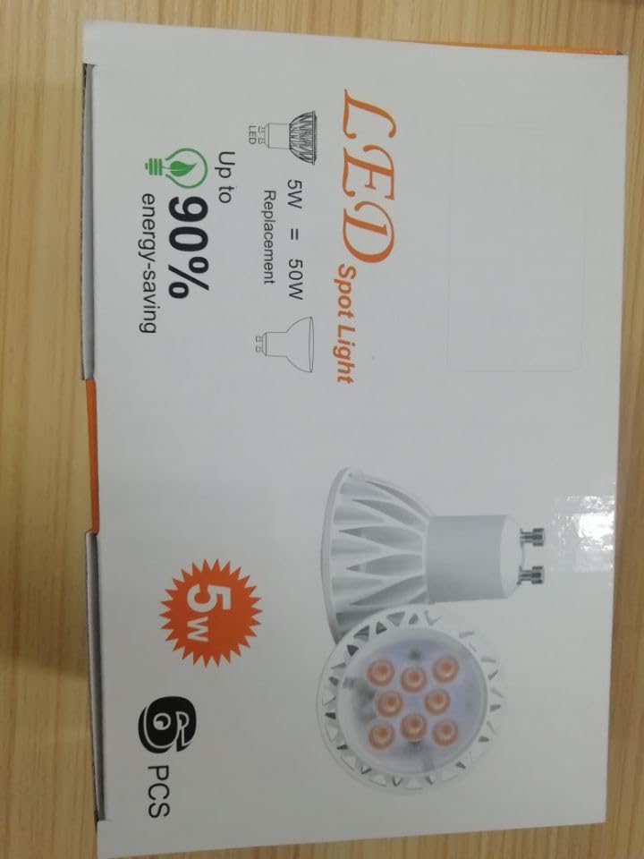 BAOMING GU10 LED Bulbs Dimmable, Neutral White 4000K, 50W Halogen Equivalent, 220-240V 450 Lumen 38° Beam Angle, Pack of 6 - Image 4