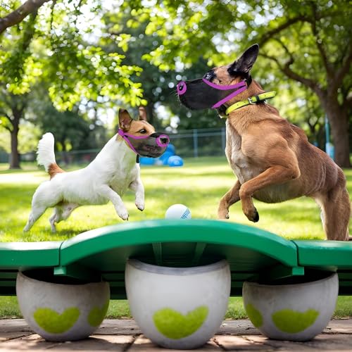 Ahuuen Mesh Maulkorb Für Hunde,Weicher Maulschutz Für Hunde | Verstellbarer Maulkorb Gegen Fressen Lecken Fellpflege Training - Ermöglicht Hecheln Und Trinken Für Outdoor-Training Und