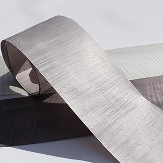 Stained Maple Veneer with Figured Grain Effect, 5 Color Options, Approx. 98" Length x 6" Width, Ideal for Furniture, Guitar, and Interior Projects (Light Gray)