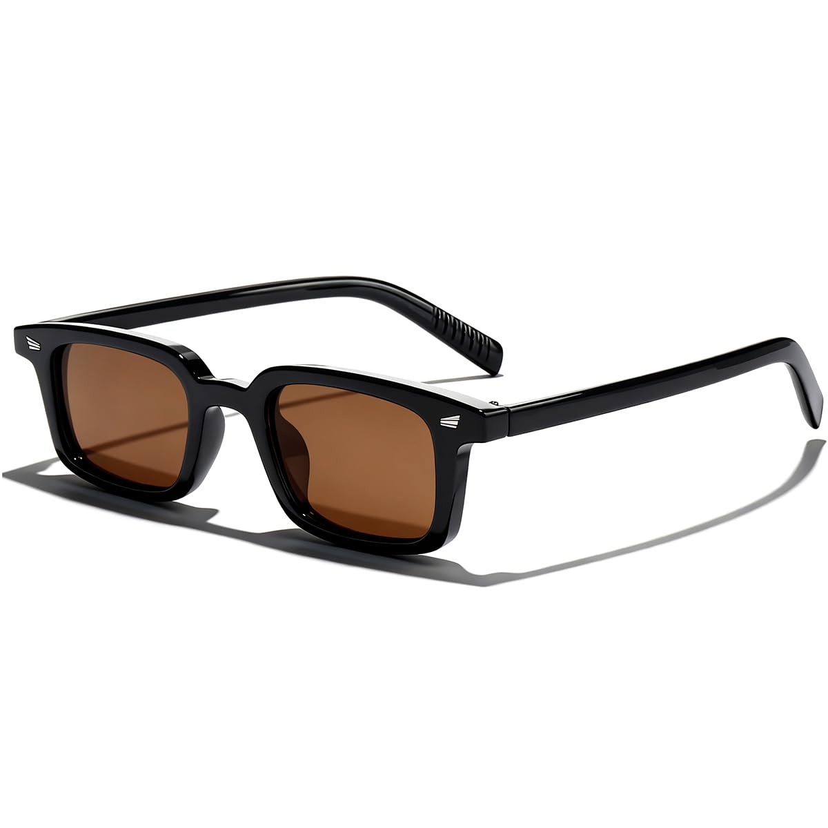 Retro Rectangle Sunglasses for Women Men Small Narrow Frame 90s Vintage Style Sun Glasses UV400 Protection Sunnies