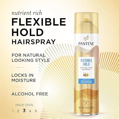 Pantene Alcohol-Free Hairspray Level 3, Flexible Hold, 14 oz
