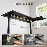 OffiGo Electric L Shaped Standing Desk, 55 Inches Height Adjustable Table, Reversiable Corner Stand Up Desk, Lifting Computer Table for Home Office, Computer Workstation, Carbon Fiber Black - Image 5