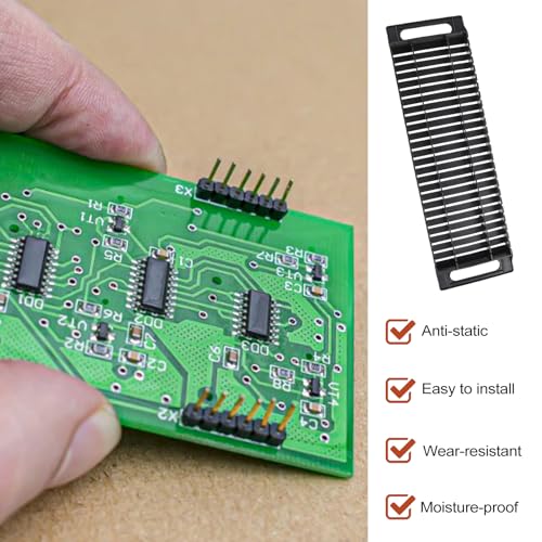 Image of VILLCASE Dual-Ear Anti-Static Bar Frame 25-Slot PCB Rack Circuit Board Storage Stand Set of 2 ESD Static-Resistant Frames 18.30X5.70X3.14 Inches for Electronic Assembly