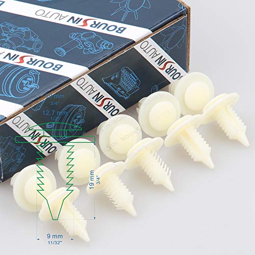 Boursin Interior Door Panel Clips Fasteners For Dodge Ram 1500 2500 3500 Pickup 1994-On Yellow Nylon (50) #TOP5