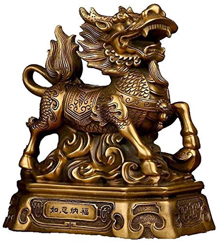 Cadeau de maison Kylin Feng Shui statue artisanale pour pendaison de crémaillère