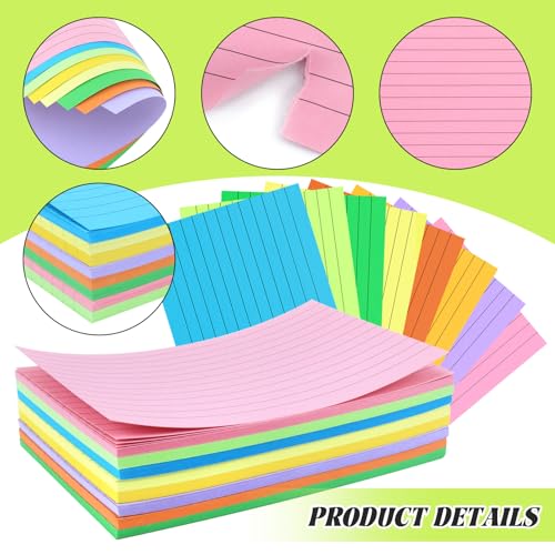 Tecmisse 160 cartões de índice, 10 x 15 cm, cartões de papel grosso forrados, cartões de estudo para