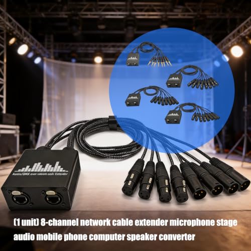 Extensor RJ45 a XLR de alta velocidad con 8 canales estables 2