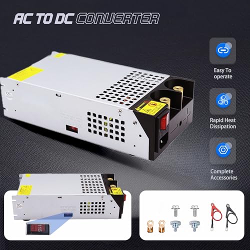 Image of AC to DC 24V 42A 1000W Power Supply Universal Regulated Switching AC to DC Converter AC110V /220V SMPS Transformer Driver Adapter for DIY,LED Strip Light, CCTV Camera Security, RV (DC24V-42A-1000W)