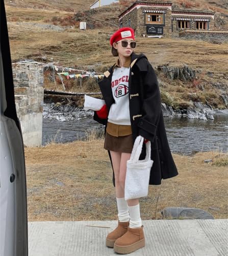 Kids Platform Boots For Girl Fashion Classics Fur Fleece Lined Mini Boots Big Kids Warm Outdoor Indoor House Non-Slip Ankle Boots Little Kid Snow Boots Boys3