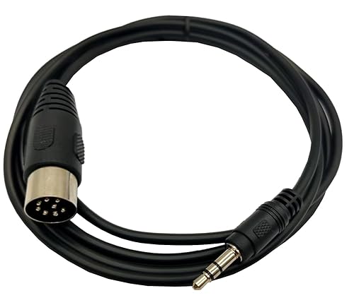 Miniatura 2 de Cable DIN de 8 pines a 0.138 in, conectores DIN de 8 pines macho a conector TRS macho de 0.138 in, cable convertidor de enchufe estéreo para cable