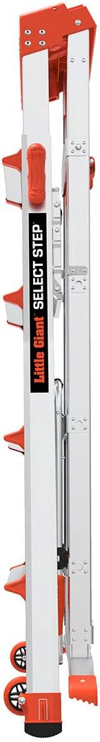 Little Giant Ladders, Select Step with AirDeck Accessory, 5-8 foot, Stepladder, Aluminum, Type 1A, 300 lbs weight rating, (15125-001)