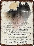 Retro Metal Tin Sign 8 X 12 Inches I Can Only Imagine Lyrics Tin Sign Memorial Tin Sign MercyMe The Worship Project Song Lyric Home Decor Poster Decor Poster Wall Art Decor Anniversary Birthday