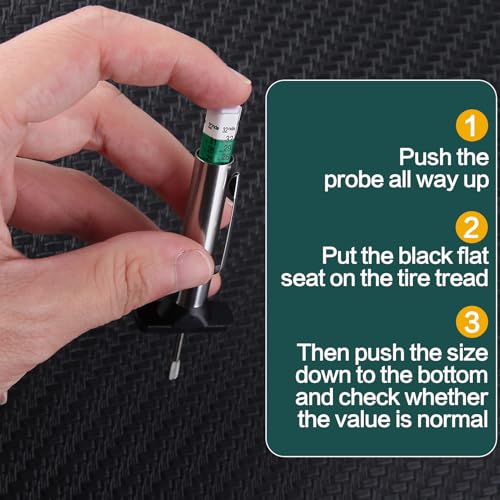 SPEEDWOX Bremsbelag-Dickenmessgerät 8PCS SAE & Metrisch Automotive Bremsbelag messen Lineal Reifenprofil-Tiefenmessgerät Werkzeug Bremsbelag Messgerät Set Farbcodiert - 2mm bis 12mm für Motorrad Auto