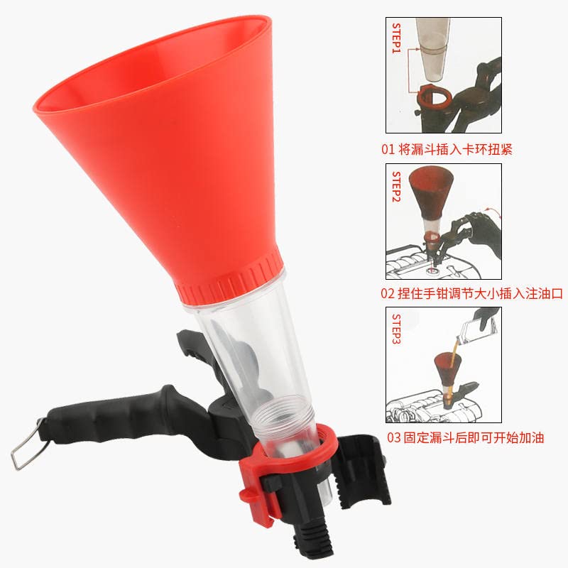 Gasoline Engine Oil Filling Funnel for Automobile Engine Refueling Tools
