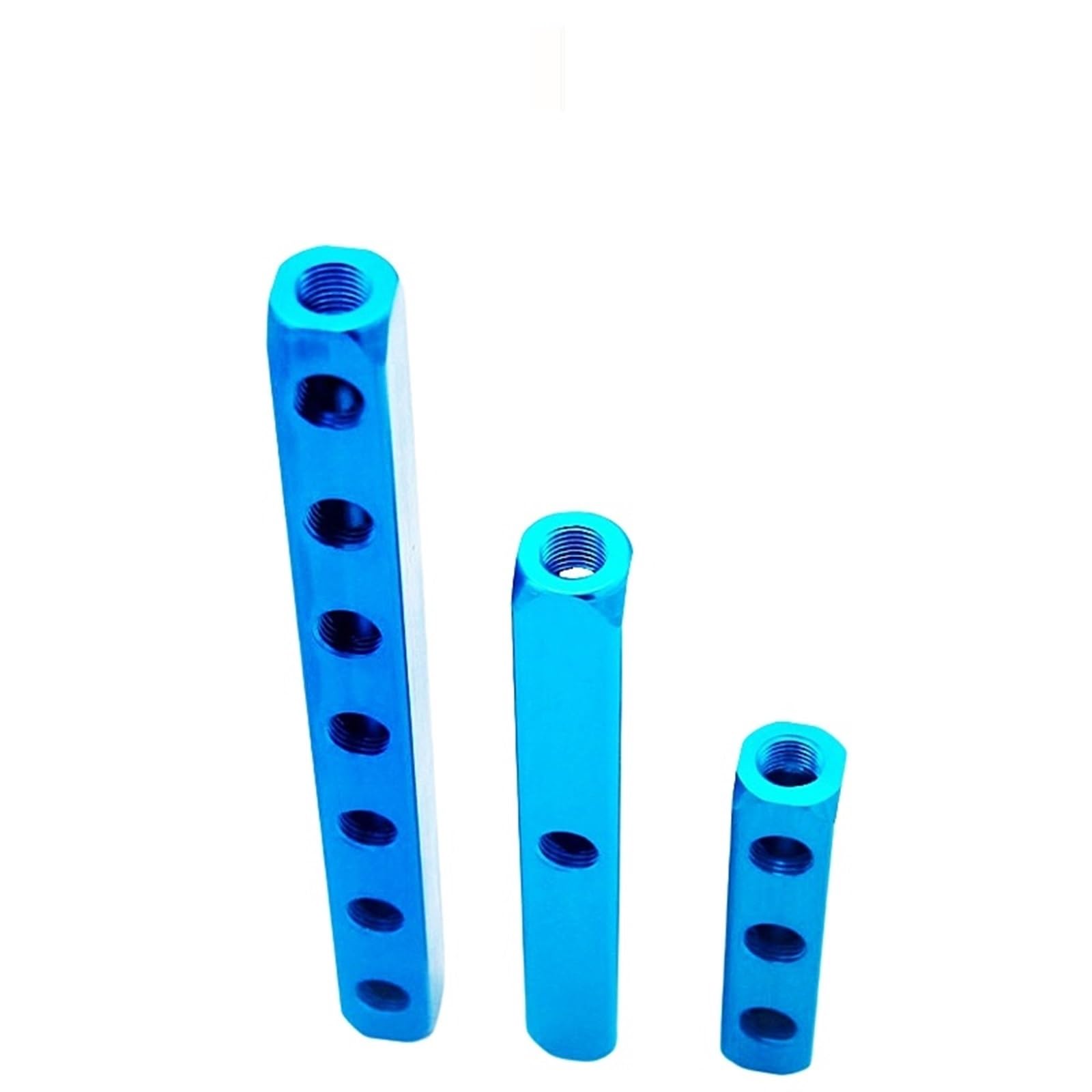 Splitter for collettore pneumatico versatile con filettatura PT da 1/4 con connettori rapidi e porte multiple for una distribuzione efficiente dell'aria, 1 pezzo(6 Way 9 Port)