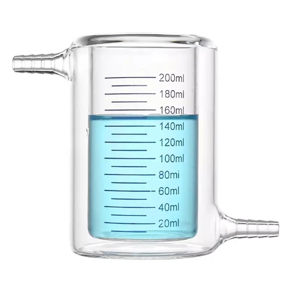 Dwuścienna szklana zlewka laboratoryjna z oznaczeniami 10/25/50/100/150/250/500 ml Sprzęt laboratoryjny