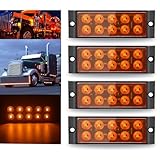 【Installation simplifiée】Câbles d'alimentation de 12cm (rouge/jaune/blanc = positif, noir = négatif) pour une installation flexible sur tous systèmes 12V-24V sans modification. Ces feux de gabarit led 12v s'adaptent parfaitement à votre configuration existante