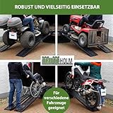 TRUTZHOLM 1 x Auffahrrampe klappbar 228 cm Traglast 340 kg Alu schwarz gelocht Motorradrampe Verladerampe