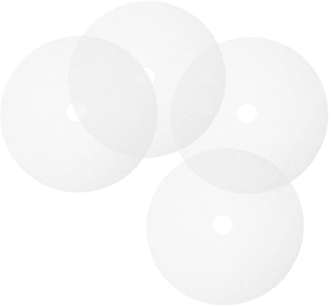 PRETYZOOM 4pcs 33cm round Silicone Dehydrator Sheets with Center Hole, Non-stick Food Dryer Mats for Fruit and Jerky, Reusable Silicone Mesh Pads for Home Kitchen Dehydrators